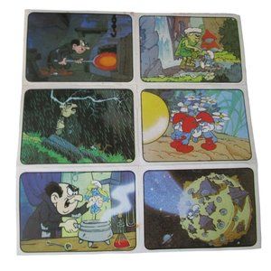 Peyo Smurf Stickers 1982 Italy by Edizioni Panini Six See Damage Note GUC